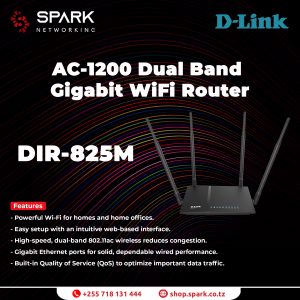 AC-1200 Dual Band Gigabit WiFi Router, DIR-825M